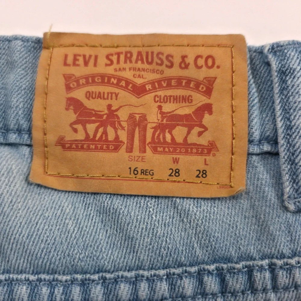 Levi's 511 Slim Jeans Boys 16 Reg Blue Light Wash Stretch Denim 28x28 9067-L3C